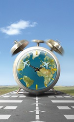 Global alarm clock for flight arrivals