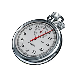Silver stopwatch on white background