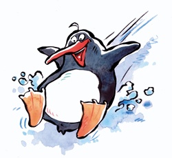 Sliding penguin
