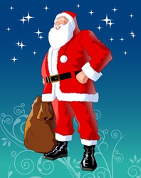 Santa Claus with bag