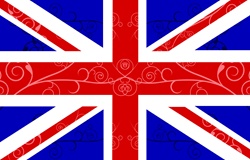 British flag with floral pattern