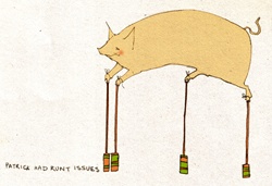 Pig on stilts
