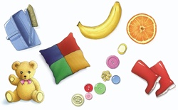 Various objects on white background