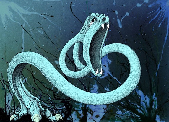 Snake in sea