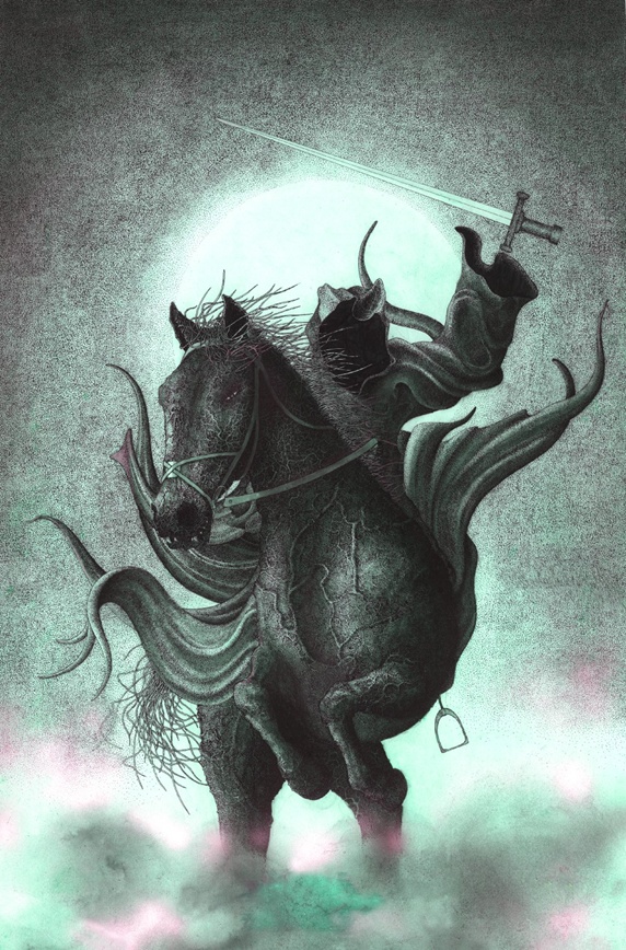 Death on horse with sword