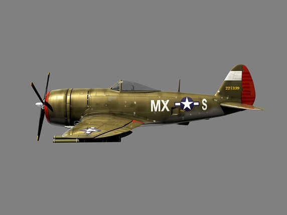 Military airplane against grey background, digitally generated image