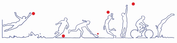 Continuous line drawing a various exercise and sporting activities