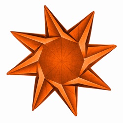 Origami orange sun
