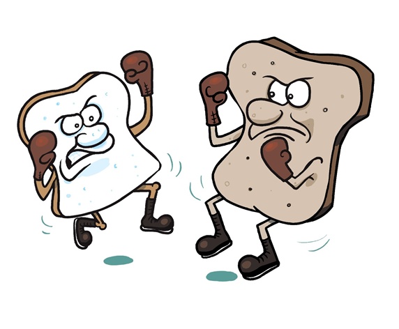 Brown bread fighting with white bread