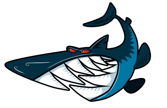 Shark with sharp teeth