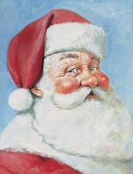Close up portrait of traditional Father Christmas