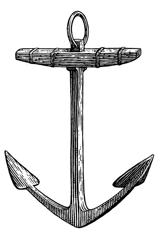 Anchor on white background