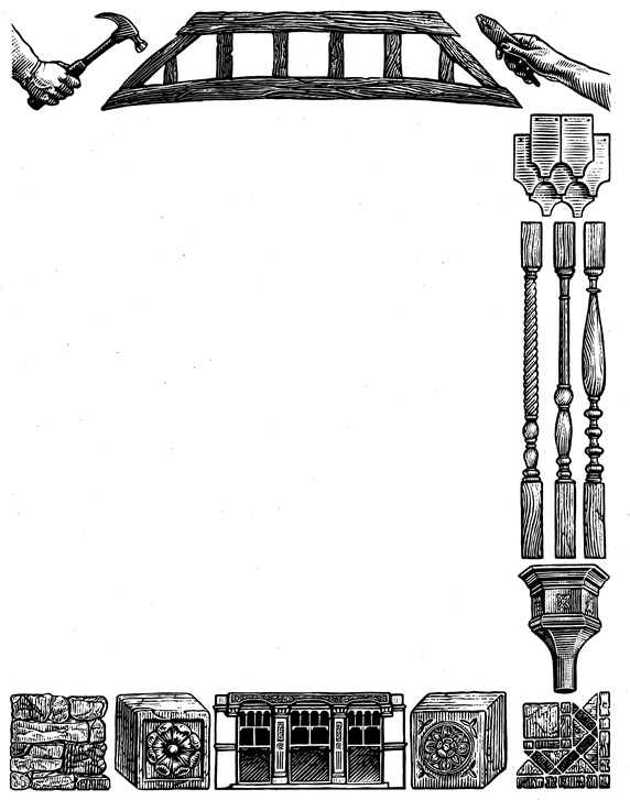 Elements representing various crafts