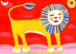 Colourful lion