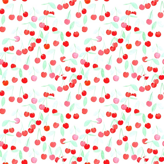 Pattern with cherries