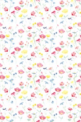 Pattern with various flowers
