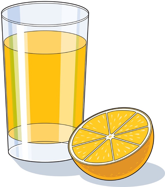 Yellow lemonade and lemon