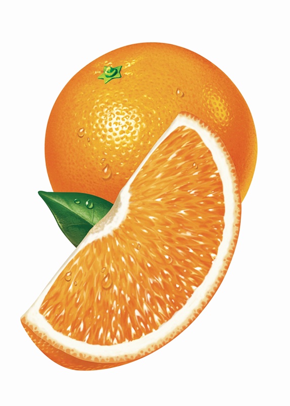 Close up of fresh sliced orange