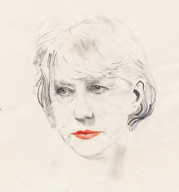 Drawing of Helen Mirren