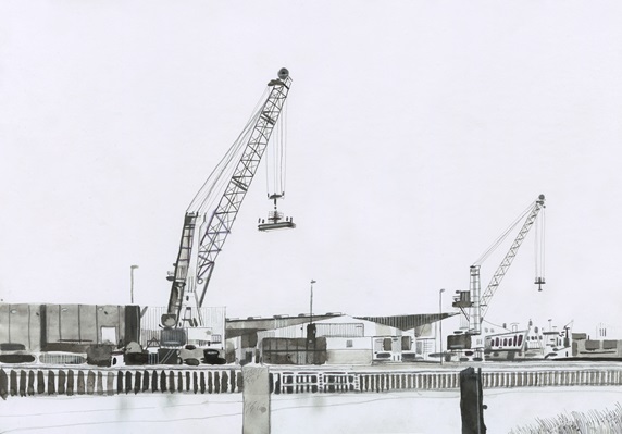 Cranes in dock