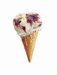 Global map on melting ice cream cone