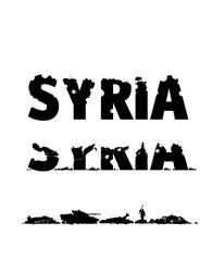 Word Syria on white background