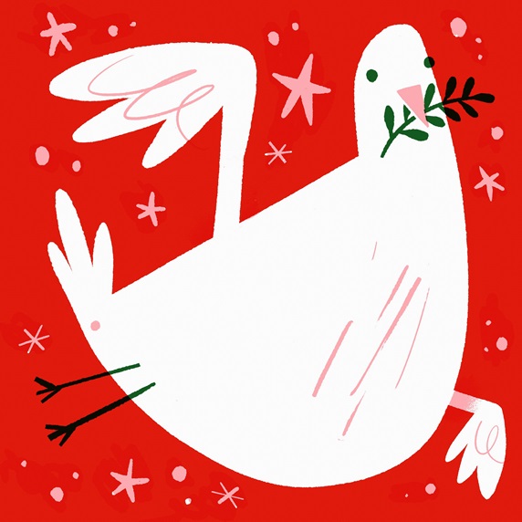 Christmas peace dove,
