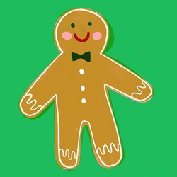 Gingerbread man biscuit