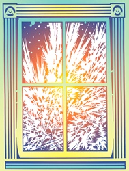 Window with frost