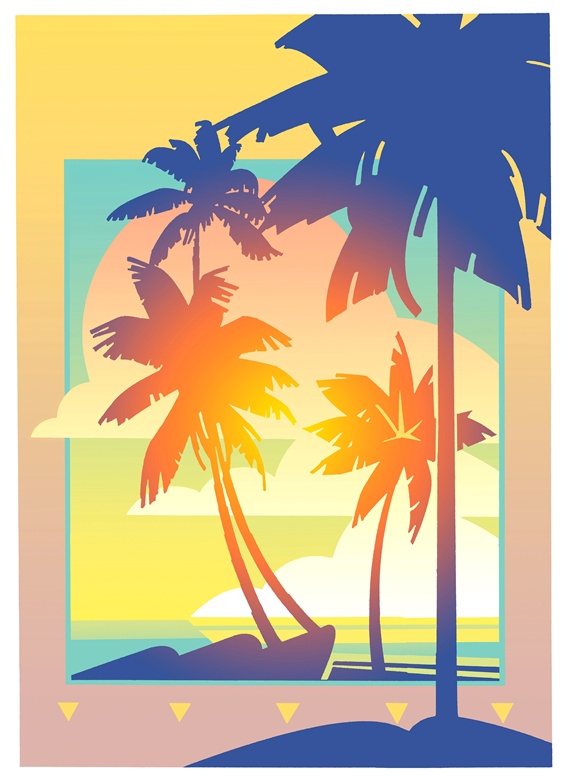 Illustration of palm trees