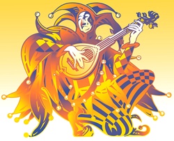 Illustration of lute player