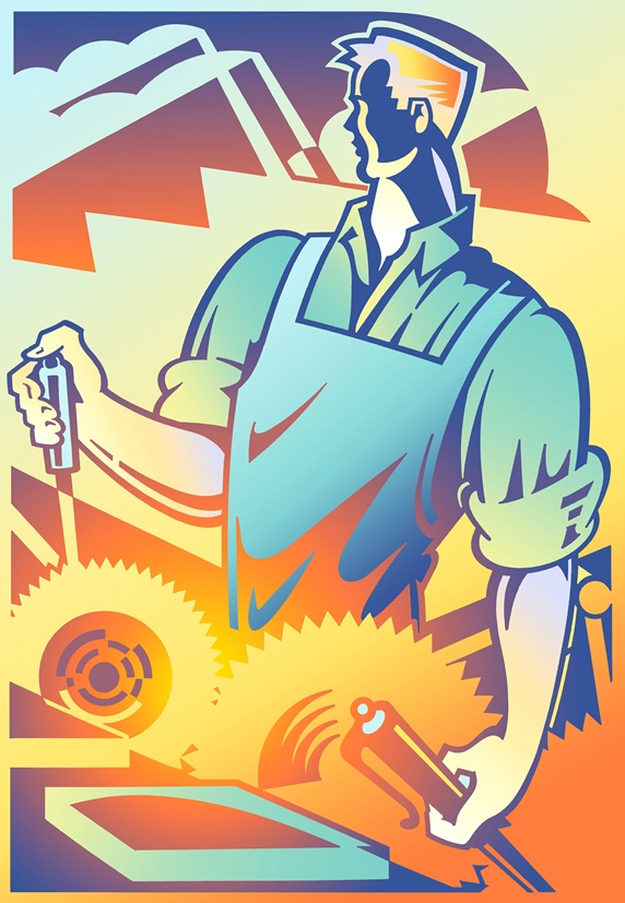 Illustration of manual worker