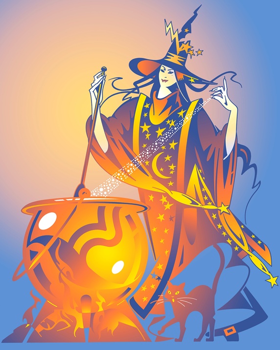 Illustration of witch