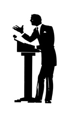 Man giving speech