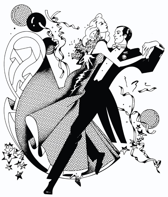 Man and woman dancing