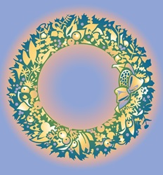 Glowing circle wreath