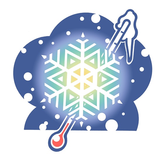 Snowflake with thermometer