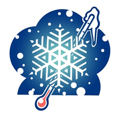 Snowflake with thermometer