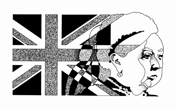 Woman and British Flag