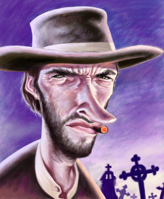 Caricature of cowboy