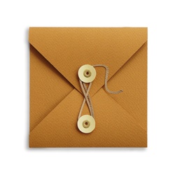 Orange envelope on white background