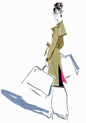 Beautiful woman carrying shopping bags