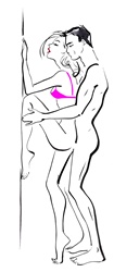 Young couple engaged in sexual intercourse