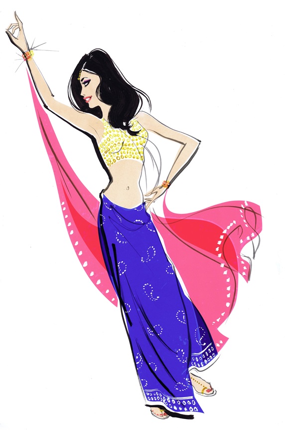 Portrait of young belly dancer