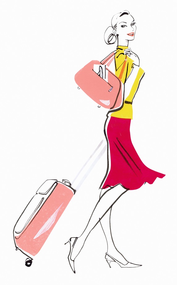 Woman going on holiday