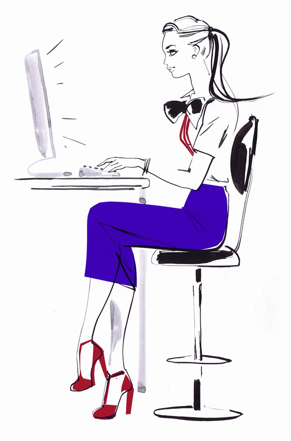 Fashionable office worker