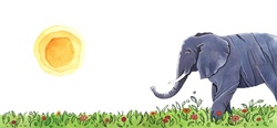 Elephant in meadow