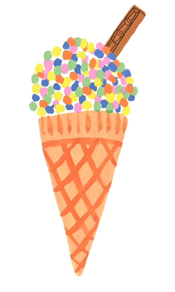 Colorful ice cream