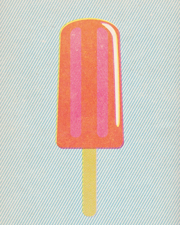 Red and pink popsicle