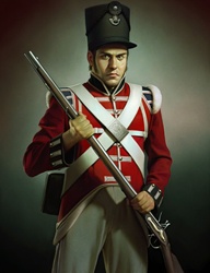 Portrait of XIX century soldier